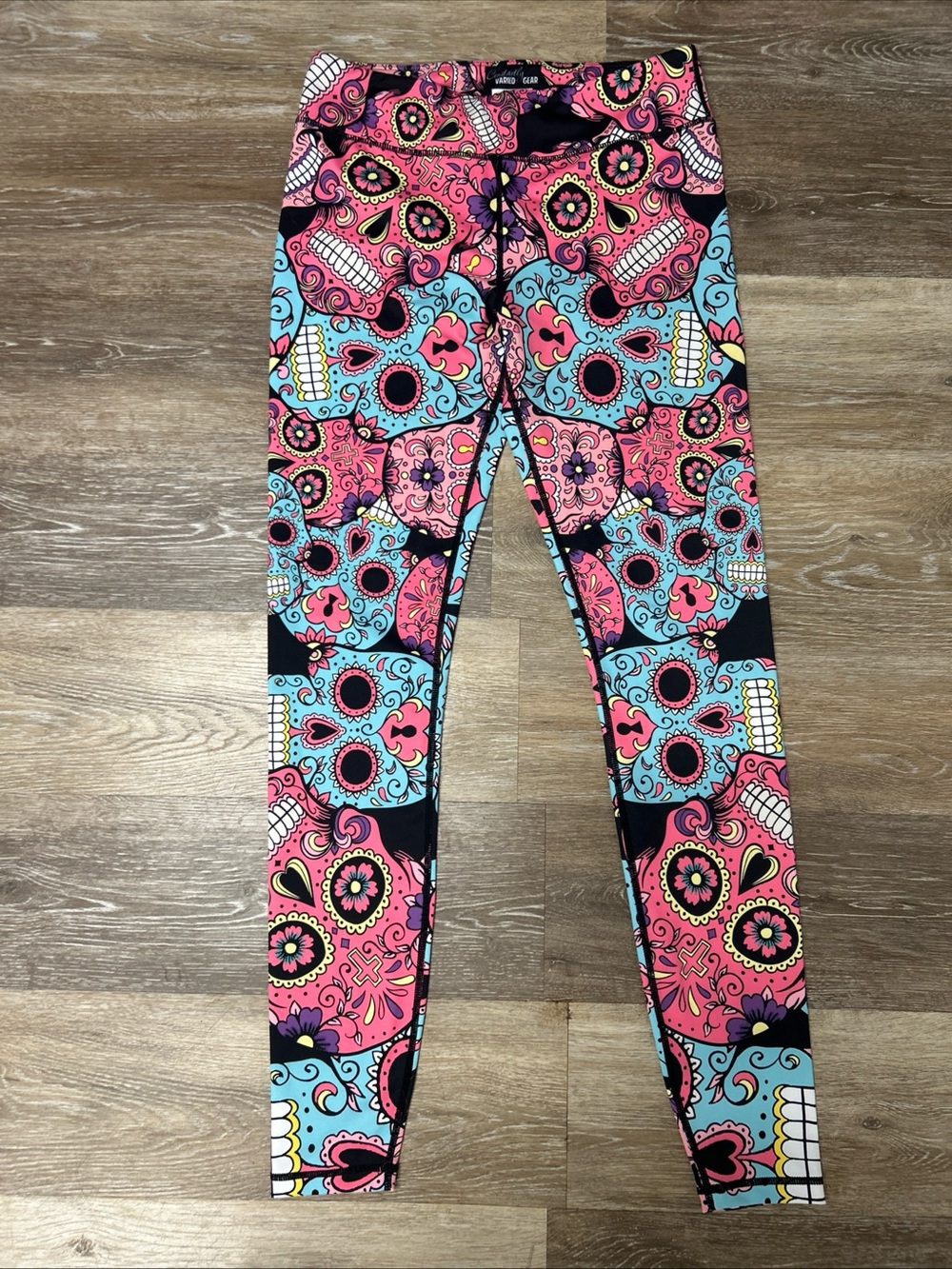 Constantly Varied Gear Women’s Medium Leggings Sugar Skulls Workout Toga Pilates